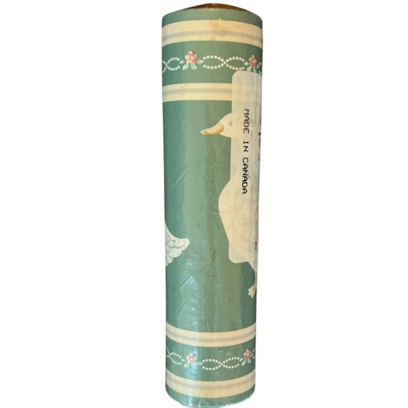 Vintage 80s/90s Zellers Green Farmhouse Country Ducks Wallpaper Border 15 Feet - Picture 1 of 6